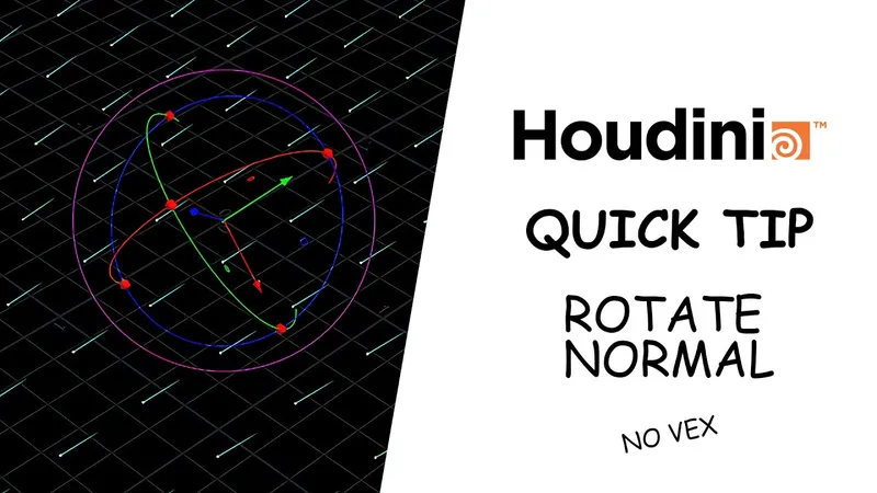 Houdini Quick Tip - Rotate Normals (no VEX)