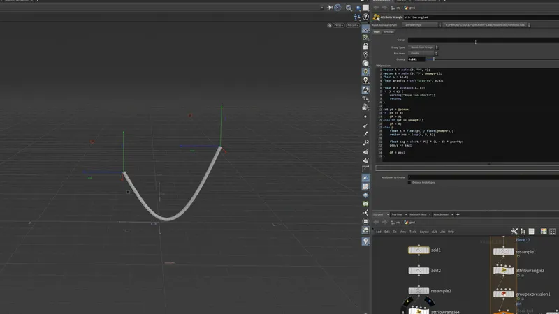 Houdini Rope Snippet